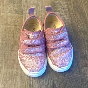 Pink Sparkly Toms sneakers
